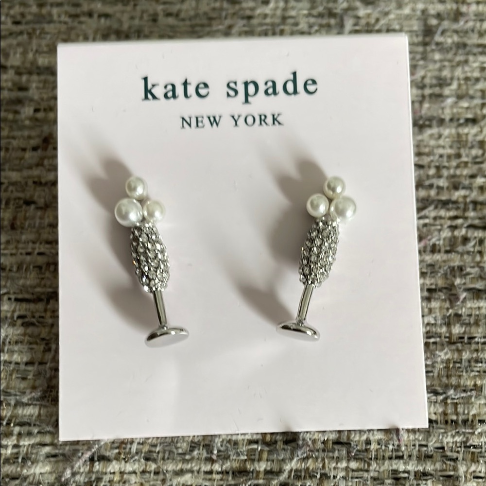 Kate Spade Cheers To That stud earrings NEW